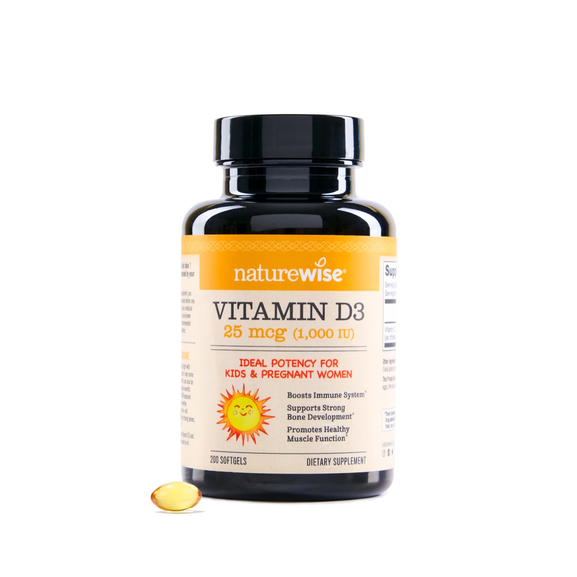 NatureWise Vitamin D3 5000iu (125 mcg) 1 Year Supply for Immune Support, Healthy Muscle Function, and Bone Health - Non-GMO, Gluten Free in Organic Extra Virgin Olive Oil, (Mini Softgel), 360 Count