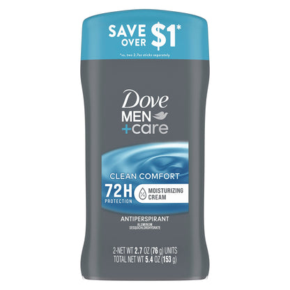 Dove Men + Care Antiperspirant Deodorant, 72hr Sweat & Odor Protection, Vitamin E, Triple Moisturizer, 4 Pack