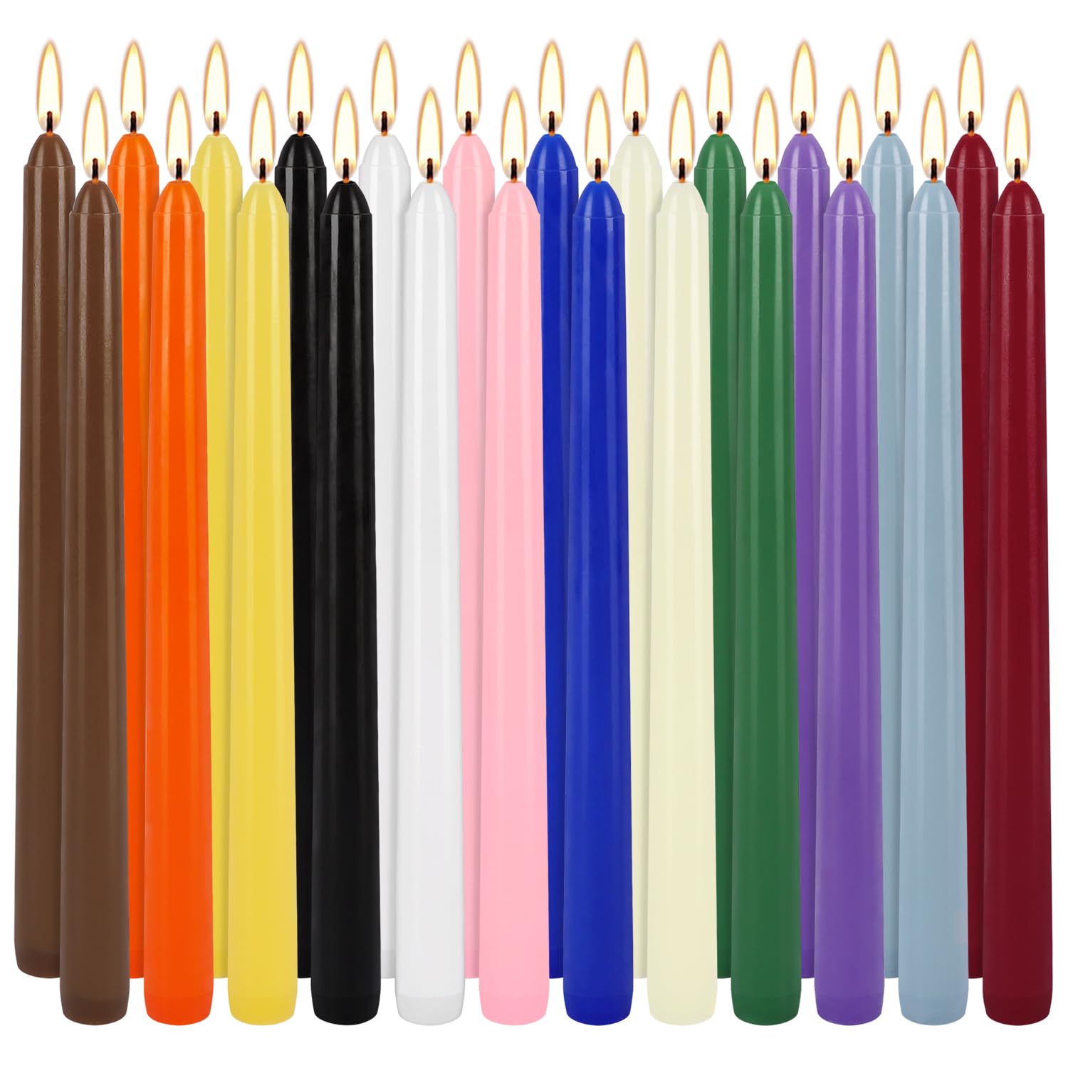 12PCS 10-Inch Black Bleeding Taper Candles,Vampire Tears Taper Candles- Unscented Ideal for Halloween, Christmas, Rituals, and Themed Party Decor