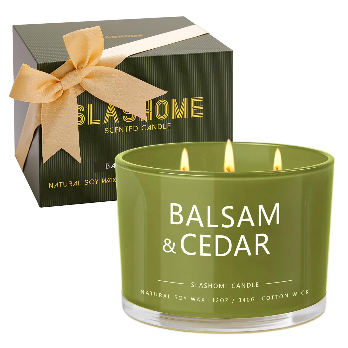 Christmas & Winter Candle Gift Set, 6 Pack 7oz Soy Scented Candles for Home, Holiday & Birthday Gift for Women & Men, Balsam Cedar, Christmas Cookies & Spices, Apple Cider, Hot Cocoa & Hello Winter