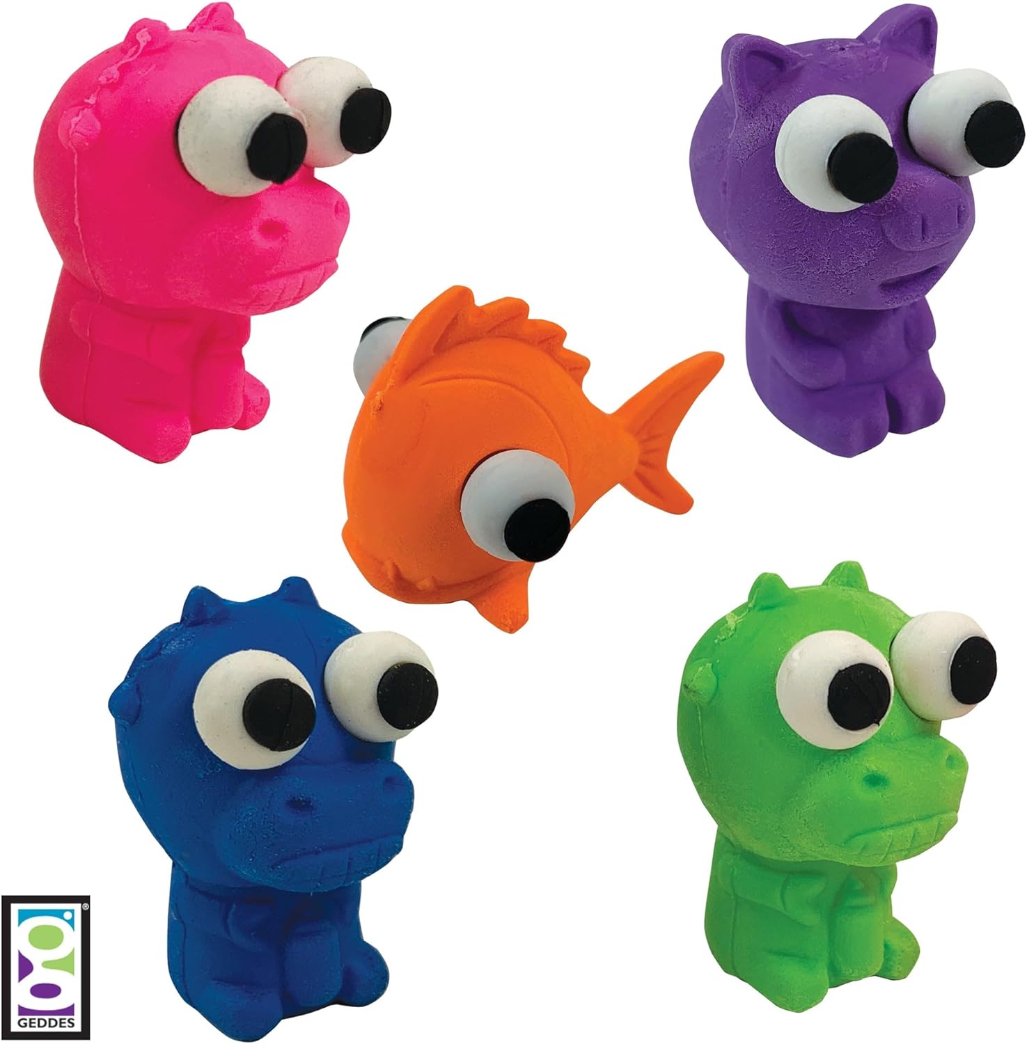 Raymond Geddes Animal Pencil Top Erasers for Kids (Pack of 50)