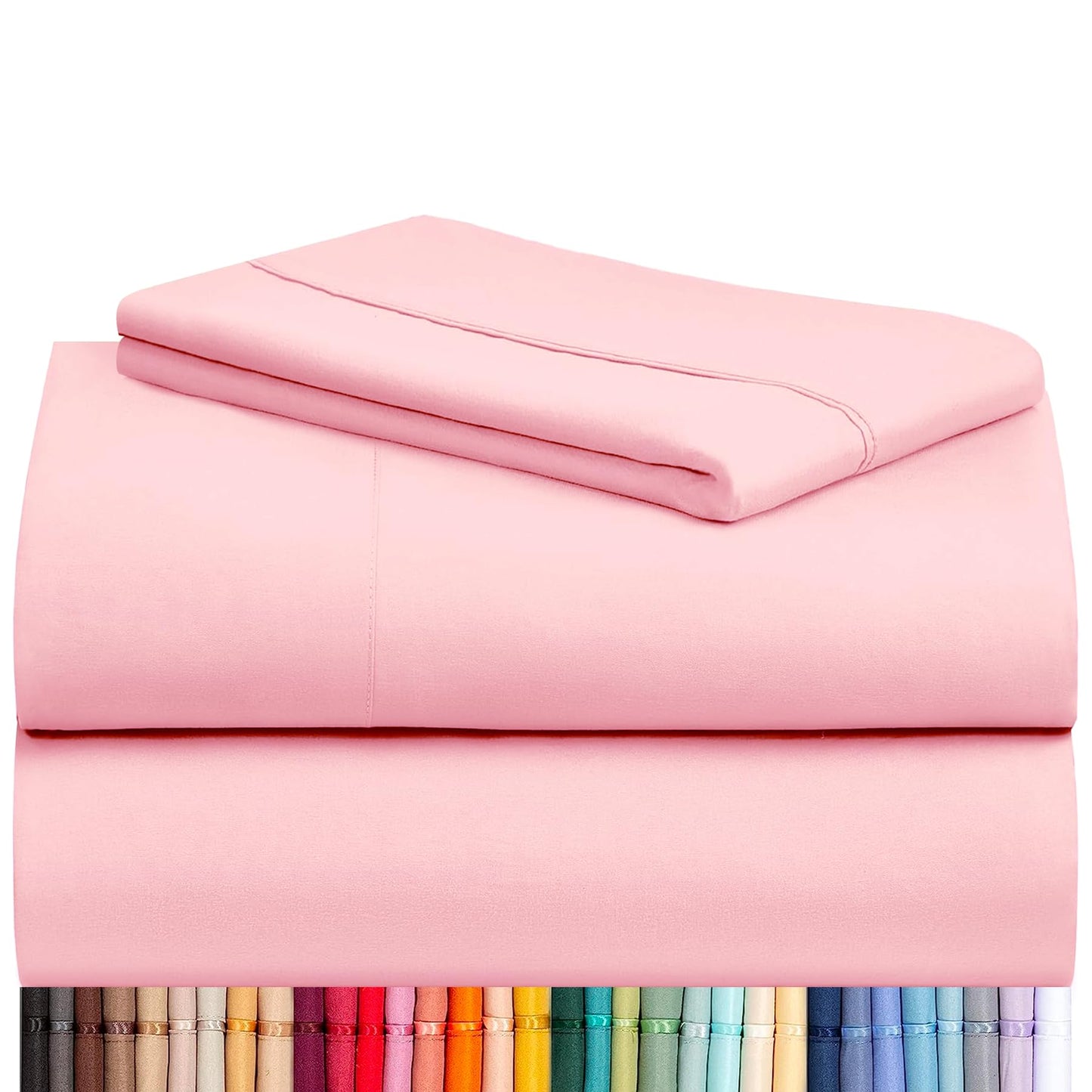 LuxClub 4 PC Queen Sheet Set, Breathable Luxury Bed Sheets, Deep Pockets Wrinkle Free Cooling Sheets Machine Washable Hotel Bedding Silky Soft - Teal Queen