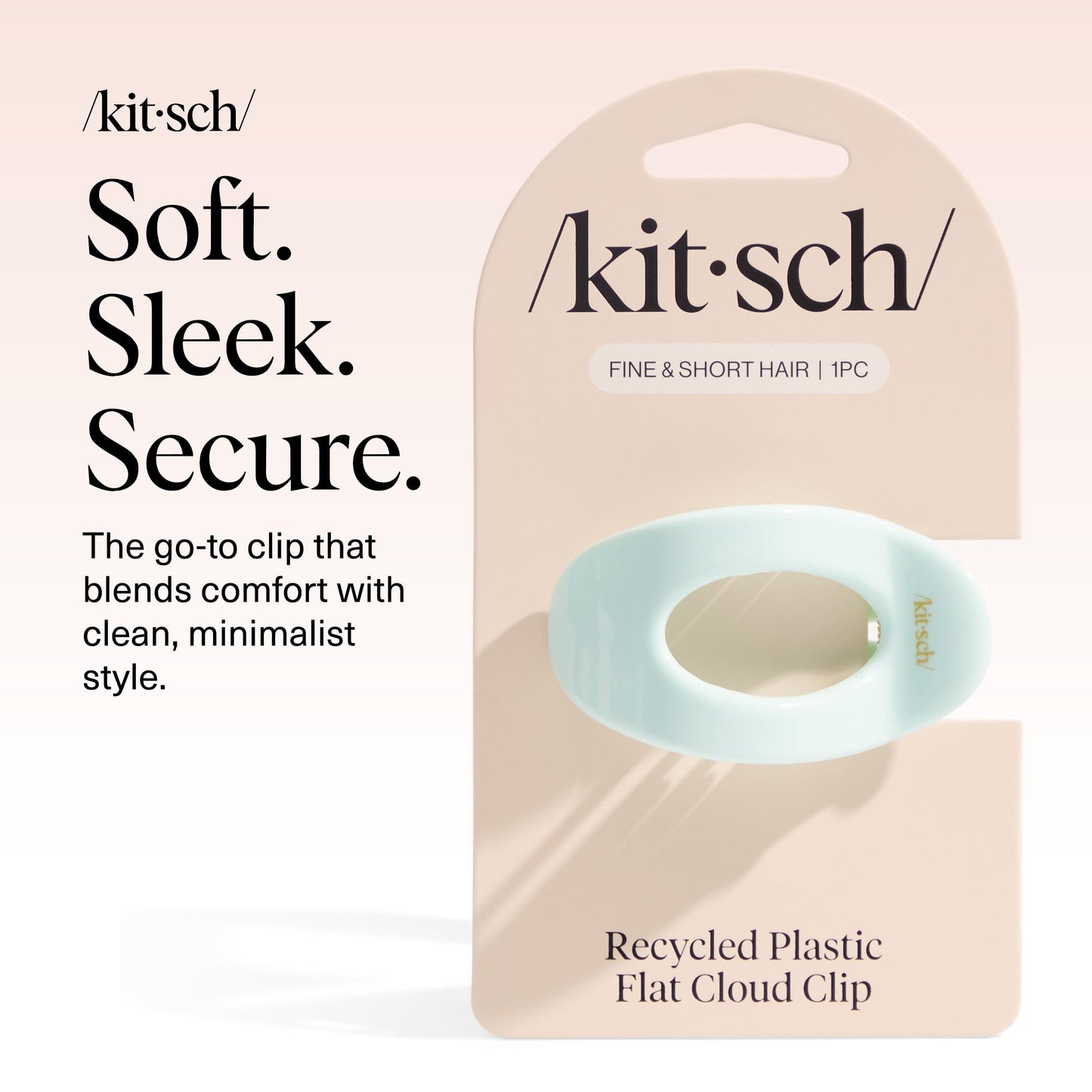 Kitsch Medium Flat Claw Clips for Women - Stylish Flat Hair Clips, Strong Hold for Thick & Fine Hair | Non-Slip for Secure, Comfortable All-Day Wear | Ideal Gifts for Women - Tortoise Design