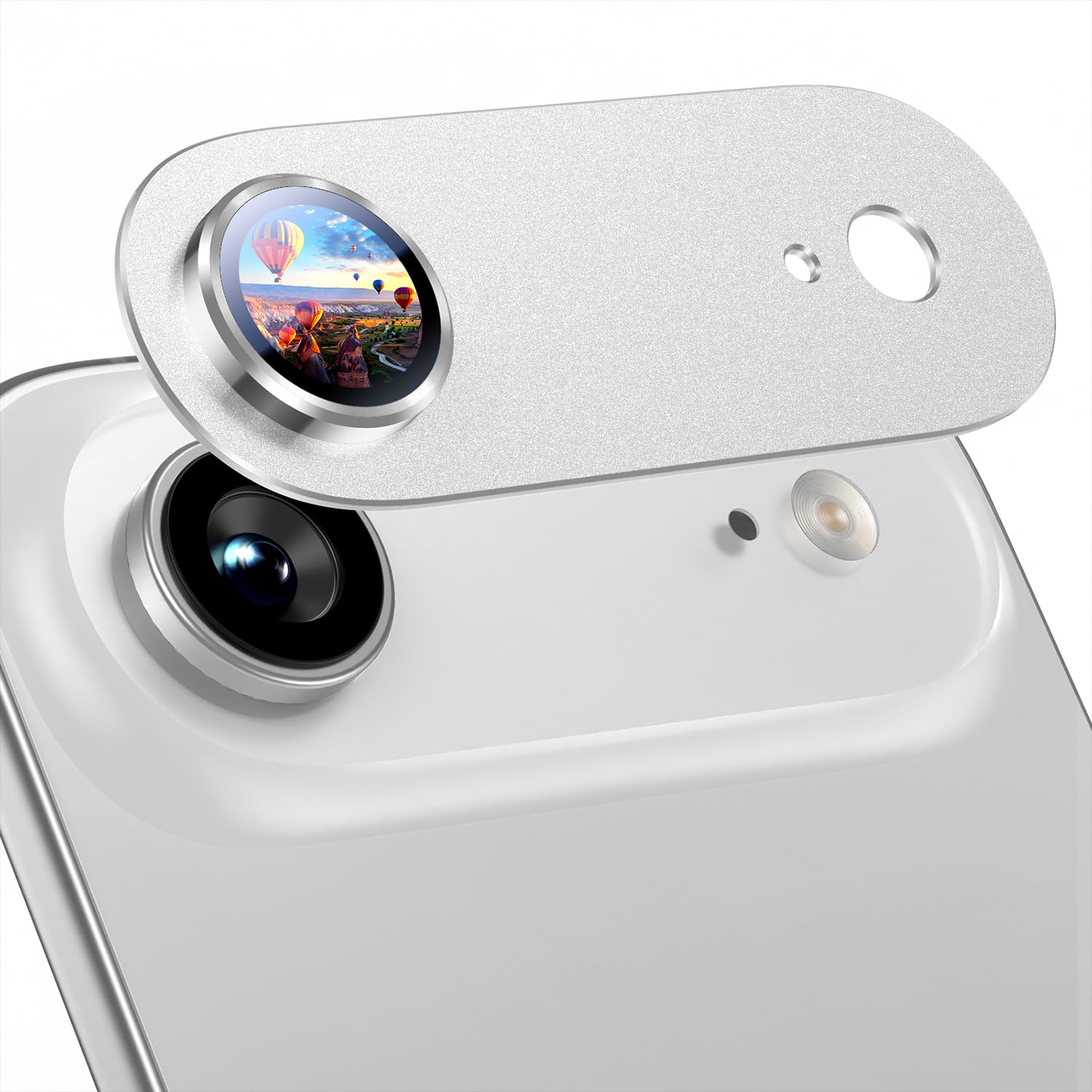 Uyiton Compatible with iPhone 17 Pro Max Camera Lens Protector - [Not Easy to Break][Strong Adsorption][Case-Friendly] Metal Tempered Glass Rear Camera Screen Cover - Deep Blue