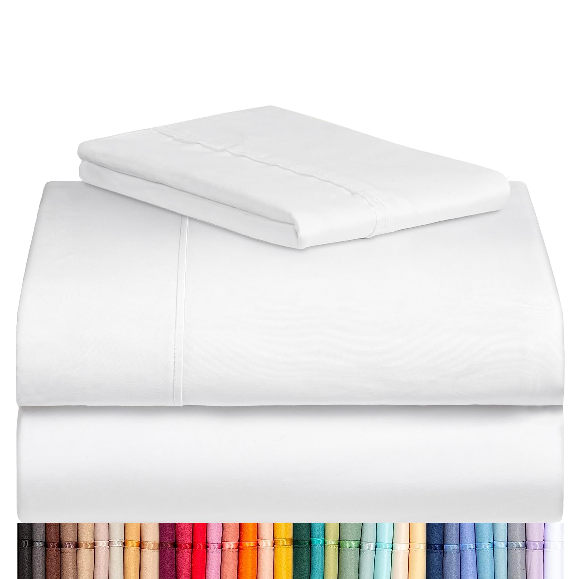 LuxClub 4 PC Queen Sheet Set, Breathable Luxury Bed Sheets, Deep Pockets Wrinkle Free Cooling Sheets Machine Washable Hotel Bedding Silky Soft - Teal Queen