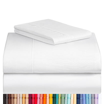 LuxClub 4 PC Queen Sheet Set, Breathable Luxury Bed Sheets, Deep Pockets Wrinkle Free Cooling Sheets Machine Washable Hotel Bedding Silky Soft - Teal Queen