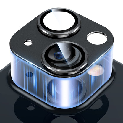 Uyiton Compatible with iPhone 17 Pro Max Camera Lens Protector - [Not Easy to Break][Strong Adsorption][Case-Friendly] Metal Tempered Glass Rear Camera Screen Cover - Deep Blue