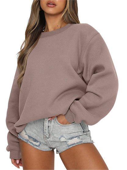 ANRABESS Womens Sweatshirts Crewneck Fleece Oversized Pullover Sweaters Fall Winter Cute Tops Teen Girls Preppy Clothes 2025