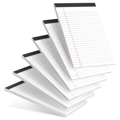 5pcs Colored Note Pads 5x8 College Ruled Small Legal Pads Paper Notepads 5 Pack Study Back Writing Pads 5 x 8 Paper Pads Perforated Narrow Ruled Pads of Paper
