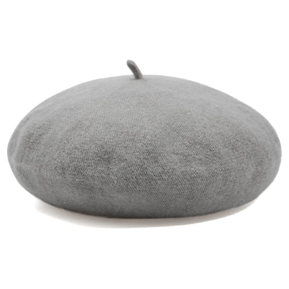 Women French Wool Beret Hats - Solid Color Classic Beanie Winter Cap