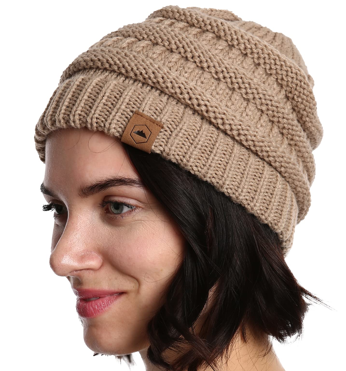 Tough Headwear Womens Winter Hat - Warm Chunky Cable Knit Beanies - Winter Beanie Hats for Women Cold Weather - Beanies Women