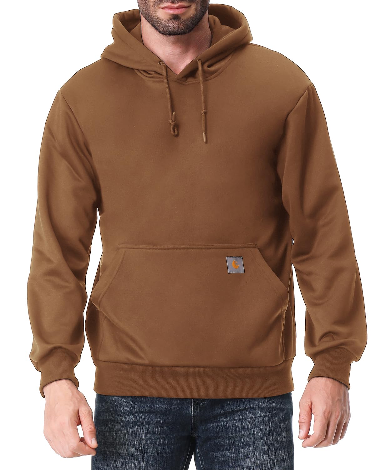Men's Relaxed Fit Fleece-Lined Pullover Hooded Sweatshirt Comfortable and Soft