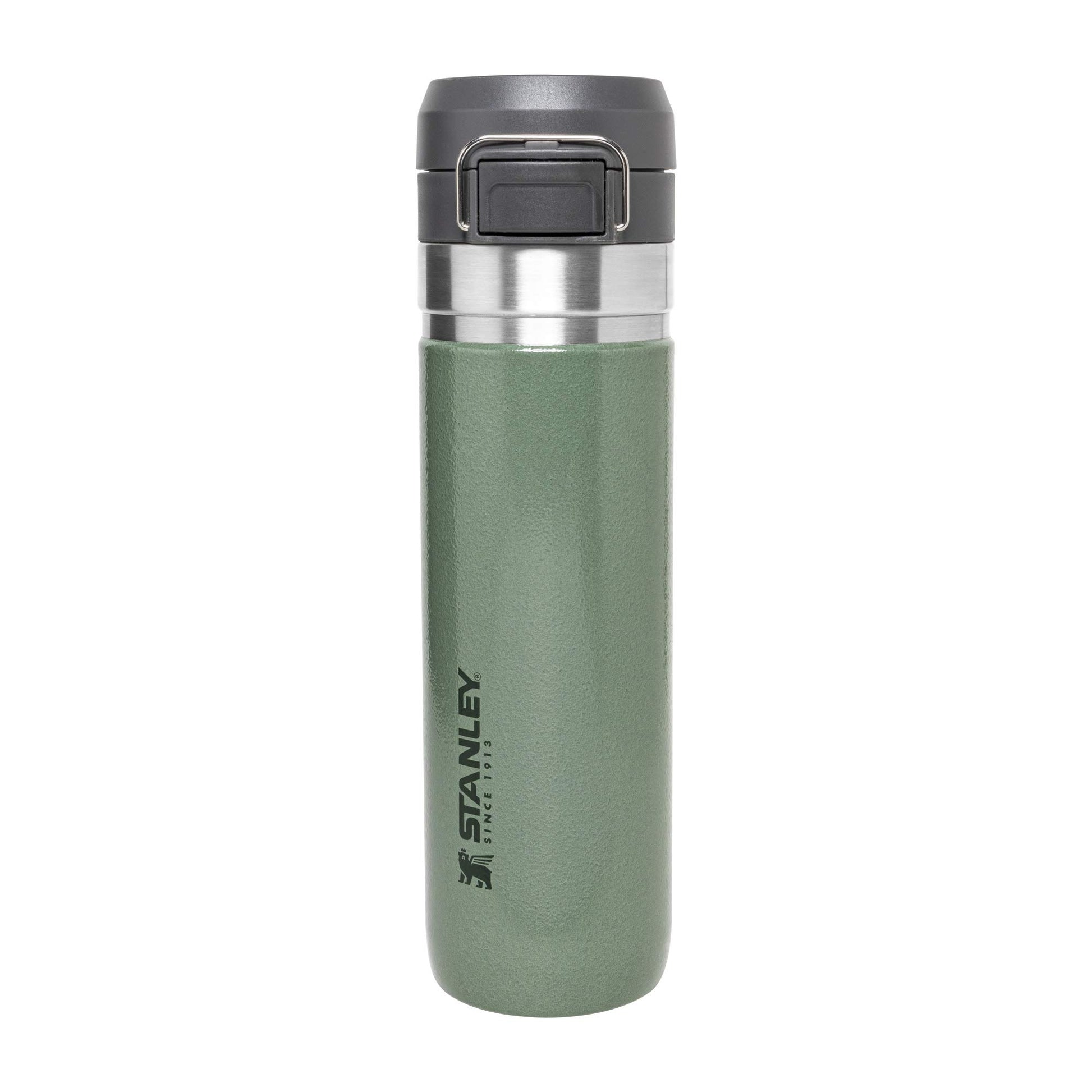 Stanley Quick Flip GO Water Bottle 24 oz | Push Button Lid | Leakproof and Packable for Travel and Sports | Insulated Stainless Steel | BPA-Free | Azure