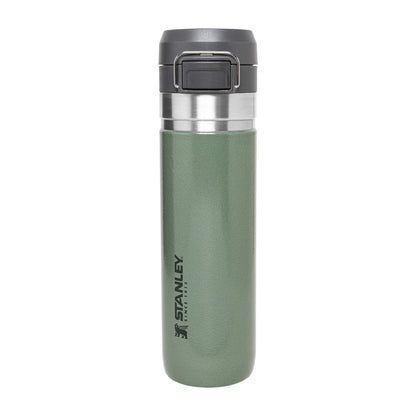 Stanley Quick Flip GO Water Bottle 24 oz | Push Button Lid | Leakproof and Packable for Travel and Sports | Insulated Stainless Steel | BPA-Free | Azure