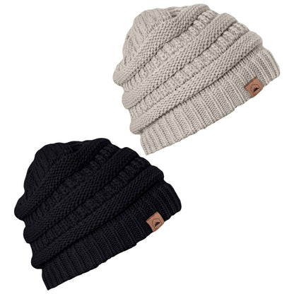 Tough Headwear Womens Winter Hat - Warm Chunky Cable Knit Beanies - Winter Beanie Hats for Women Cold Weather - Beanies Women