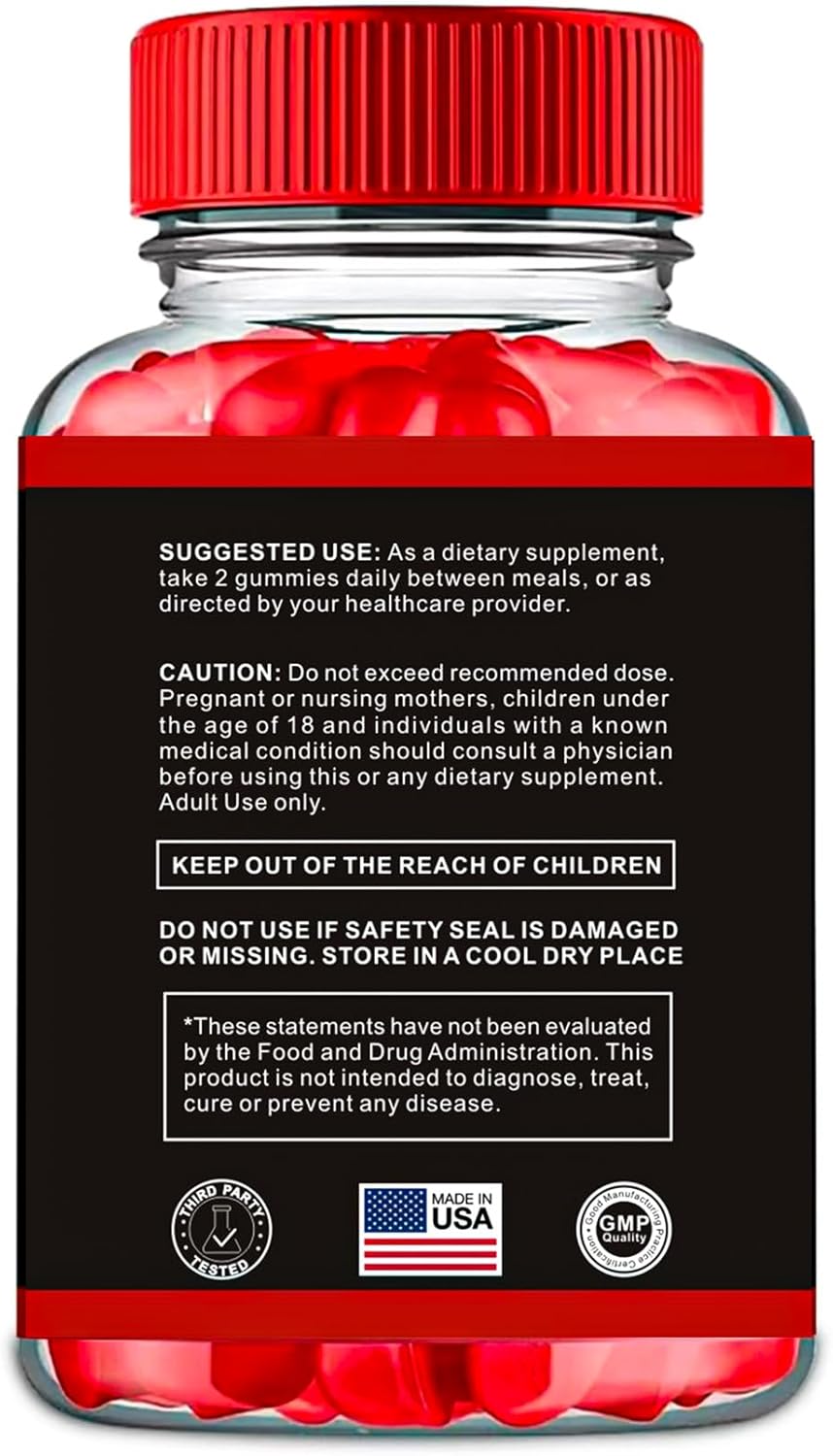 Alpha Bites Gummies, 60 Gummies, AlphaBites Advanced Formula Max Performance Gummies, All Natural Supplement Extra Strength, Alpha Growth and Overall Health Support