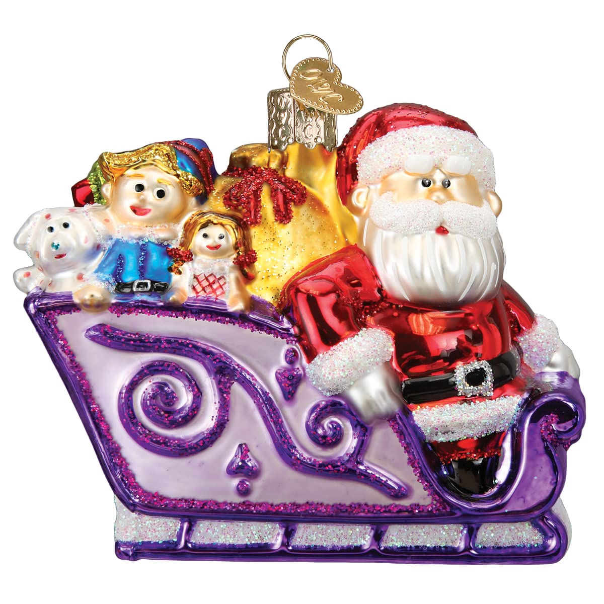 Old World Christmas Bumble (Rudolph The Red-Nosed Reindeer) Glass Blown Ornament for Christmas Tree, Handcrafted Holiday Decoration, Rudolph Collection