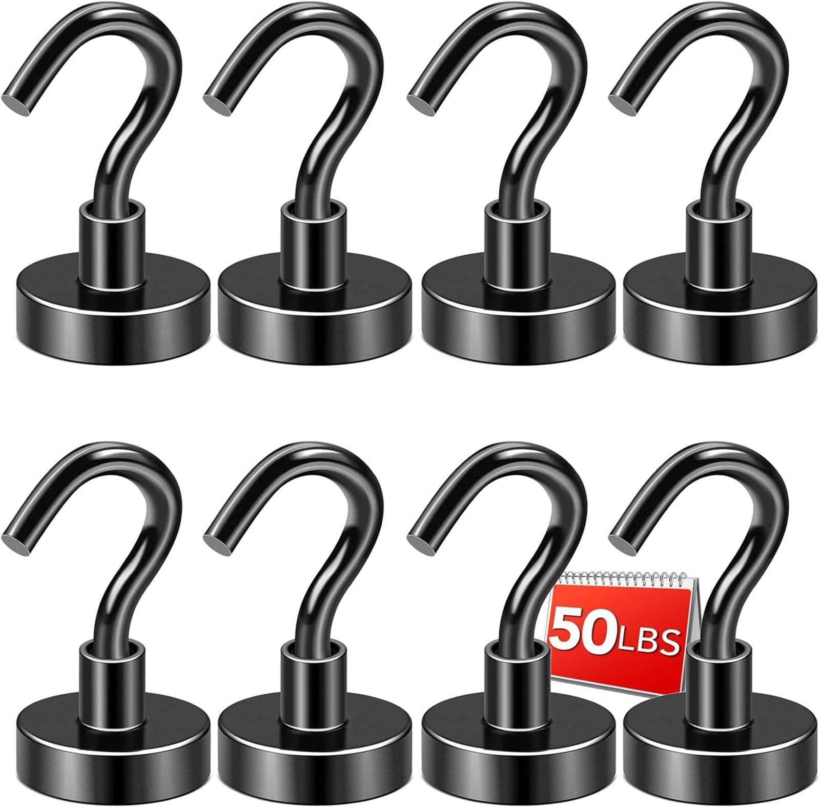DIYMAG Magnetic Hooks, 30lbs+ Magnet Hook 2025 Cruise Cabin Ship Essentials Heavy Duty Strong Magnets Refrigerator Fridge Hanging for Classroom Beach Vacation Kitchen Grills Home 20 Pack (Silver)