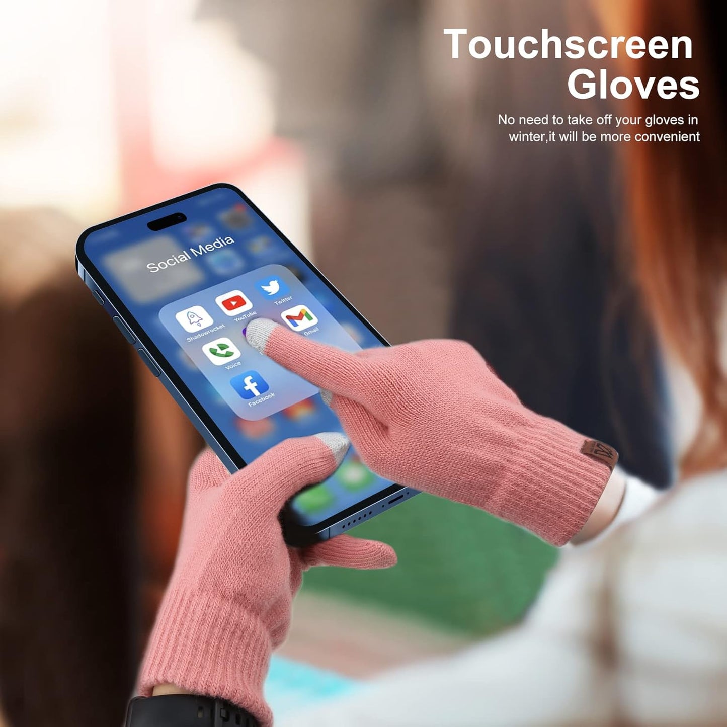 mysuntown Winter Hat Scarf and Touch Screen Gloves 3-Piece Set, 2025 Cold Weather Knit Fleece Lined Warm Unisex Sets