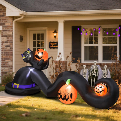 Dawdix 5FT Halloween Inflatable Mummy Dog Outdoor Decoration, Funny Blow Up Puppy Wrapped in Toilet Paper with Boo Pumpkin, Halloween Inflatable Dachshund Decor for Yard, Lawn, Garden, Porch