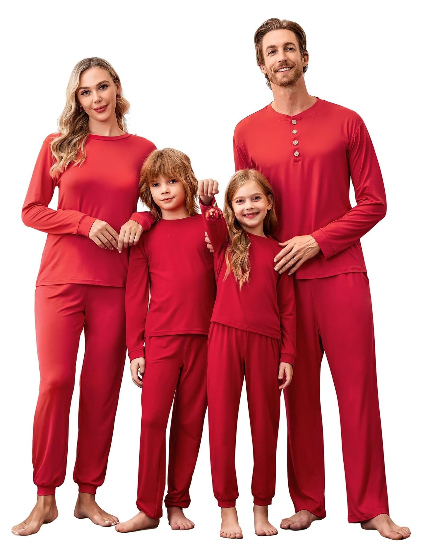 Ekouaer Family Christmas Pajamas Matching Sets Womens Mens Pjs Long Sleeve Sleepwear Holiday Lounge Sets