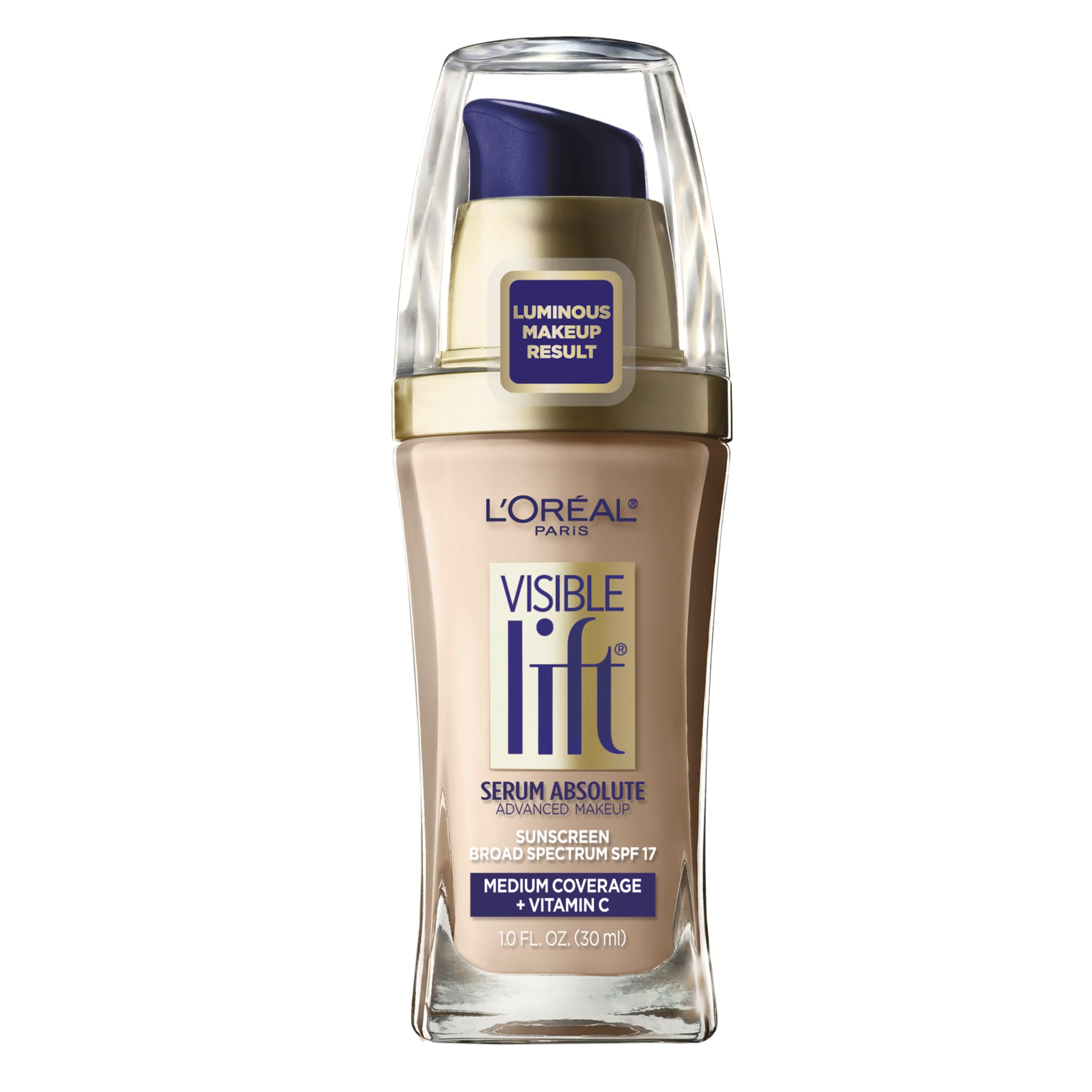 L'Oreal Paris Visible Lift Serum Absolute Foundation, Natural Beige, 1 Ounce