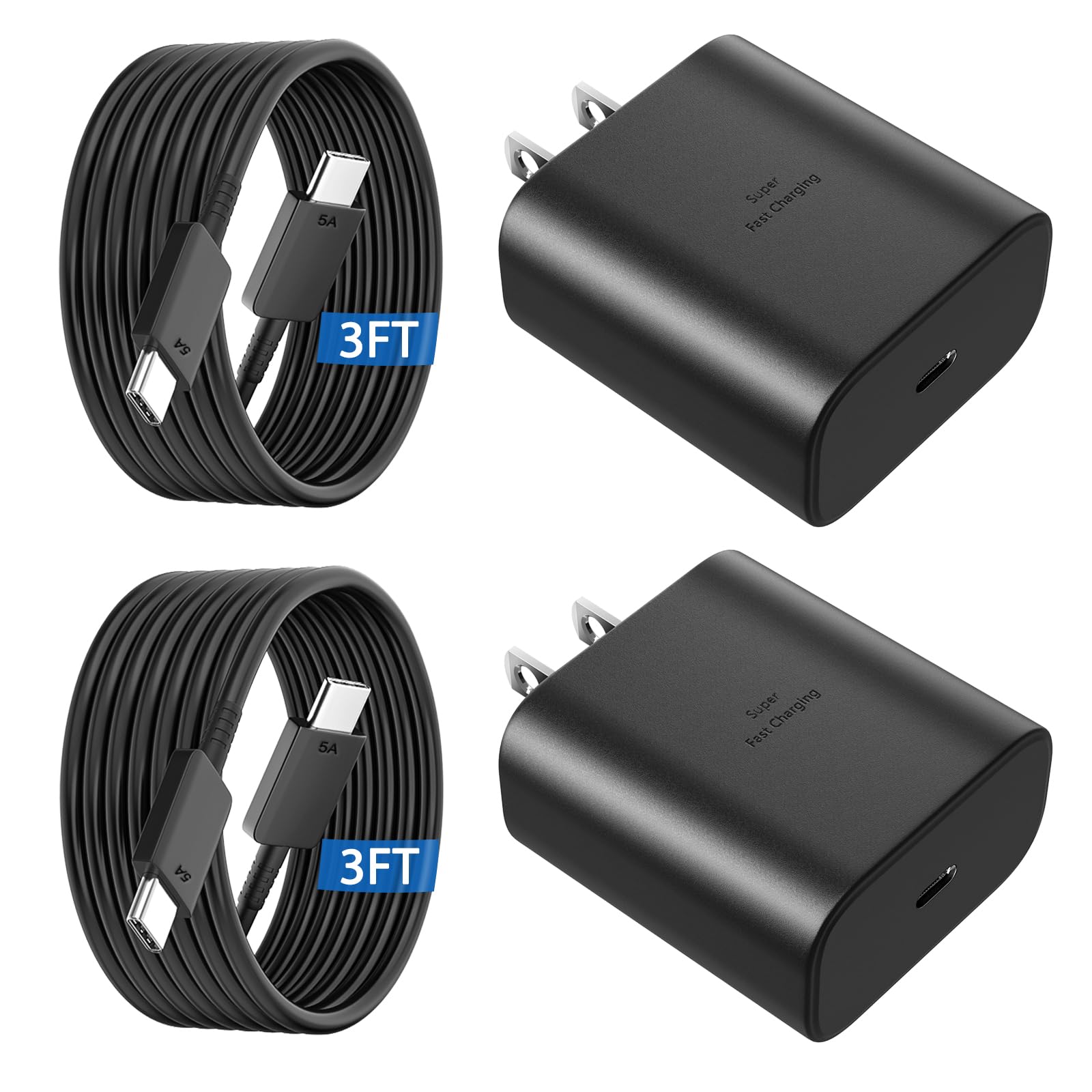 45W Samsung Super Fast Phone Charger, USB C Fast Charger Samsung Charge Fast Charging Cord Samsung Galaxy S25 S24 Ultra Charge 10FT Type C Charging Cable for Samsung Galaxy S25 Ultra/S25/S24/S23/S22