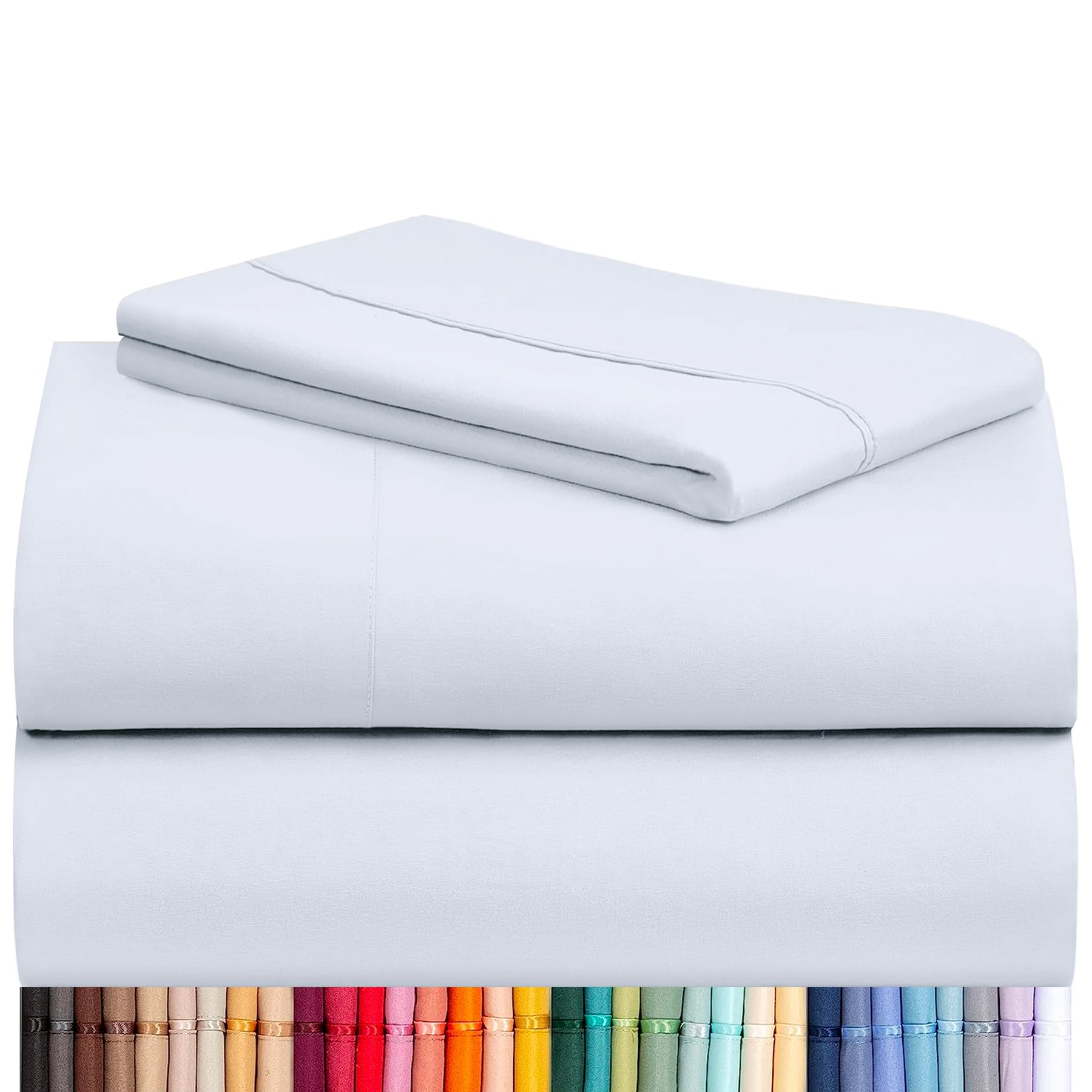 LuxClub 4 PC Queen Sheet Set, Breathable Luxury Bed Sheets, Deep Pockets Wrinkle Free Cooling Sheets Machine Washable Hotel Bedding Silky Soft - Teal Queen