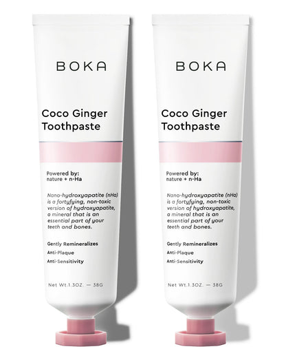 Boka Fluoride Free Toothpaste Nano Hydroxyapatite, Helps Remineralize, Appropriate for Sensitive Teeth, Whitening - for Adult, Kids Oral Care - Ela Mint Flavor, 4 Fl Oz 1Pk US Manufactured