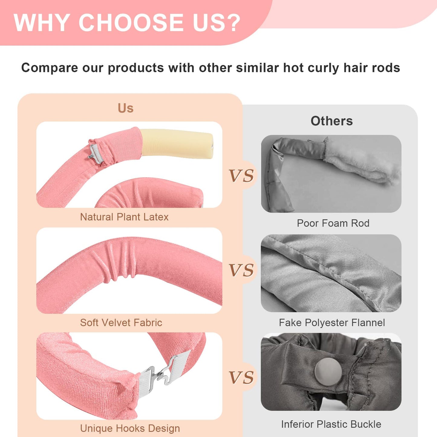 Heatless Curlers, Heatless Curls Overnight Set for Women, Soft Hair Curlers to Sleep In, Jumbo No Heat Hair Curlers Set with Headscarf and Hook for Long Hair (DarkBrown, 4 Packs)