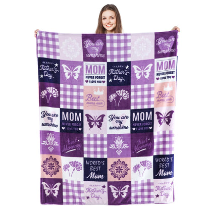 SOCHOW Halloween Jacquard Throw Blanket, Fuzzy Soft Cozy Warm Pumpkin Ghost Fall Decor Holiday Blanket for Couch, Sofa and Bed, 50 x 60 Inches, Orange/Black