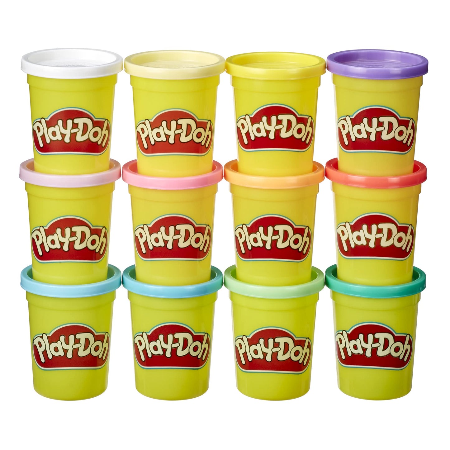 Play-Doh Jewel Colors Bulk 12-Pack of 4-Ounce Cans, Holiday Stocking Stuffers, Prizes & Party Favors, Kids Arts & Crafts, Preschool Toys, Ages 2+ (Amazon Exclusive)
