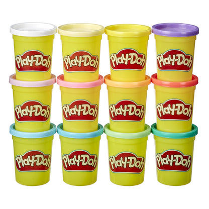 Play-Doh Jewel Colors Bulk 12-Pack of 4-Ounce Cans, Holiday Stocking Stuffers, Prizes & Party Favors, Kids Arts & Crafts, Preschool Toys, Ages 2+ (Amazon Exclusive)