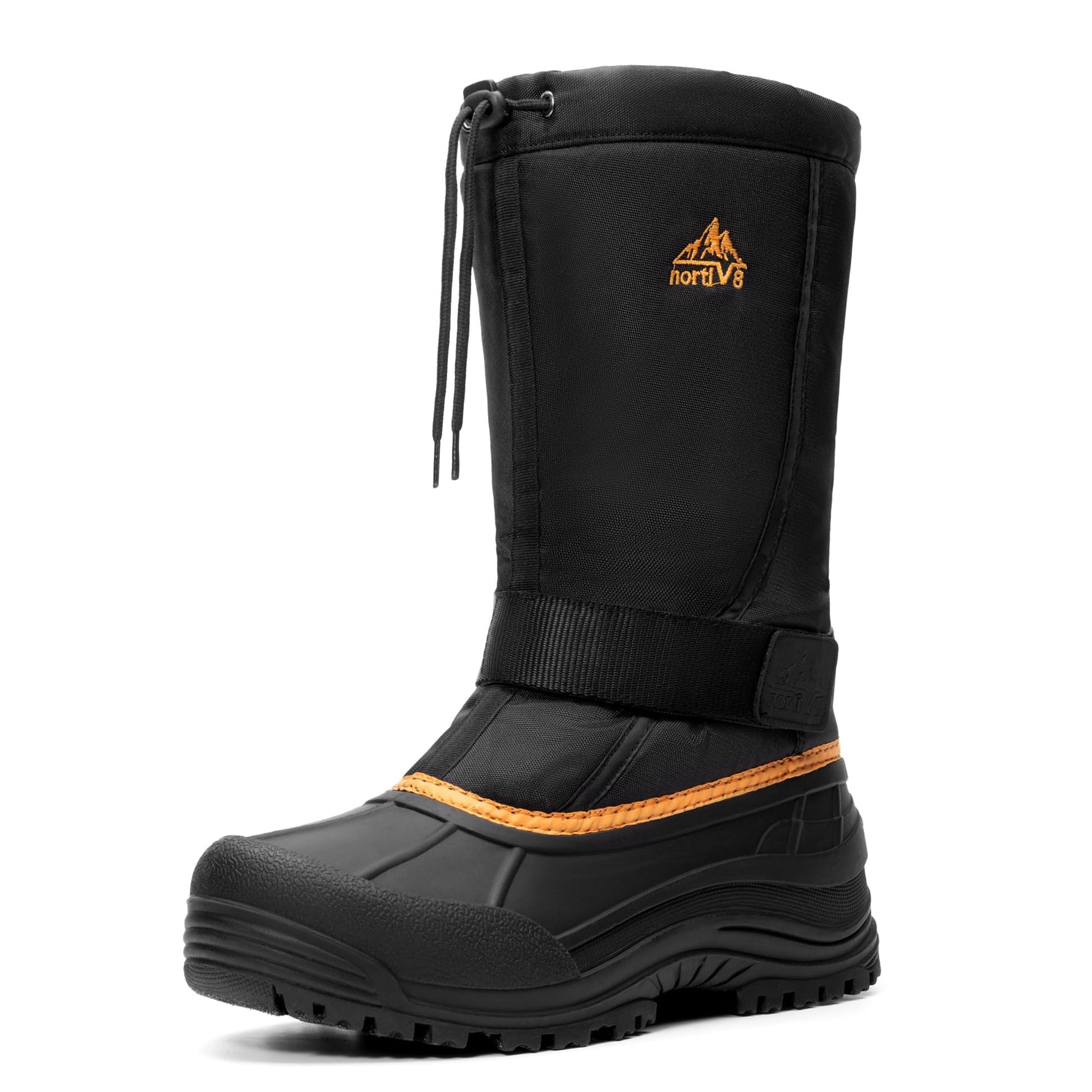 NORTIV 8 Men's Waterproof Winter Snow Boots Insulated Fur Liner Lightweight Outdoor Tall Boots