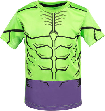 Marvel Avengers Captain America Iron Man Venom Hulk Cosplay Athletic T-Shirt and Shorts Outfit Set Toddler to Little Kid