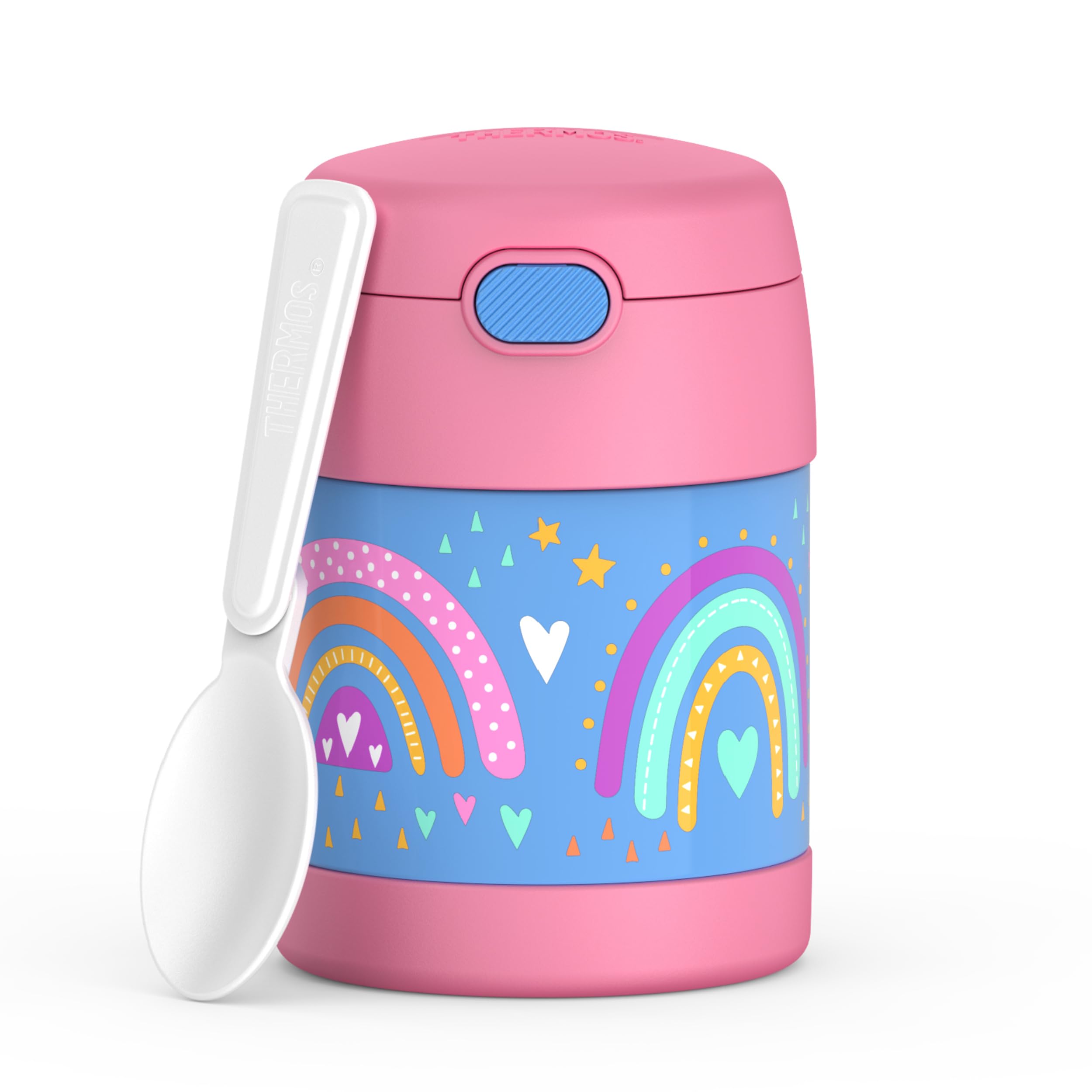 THERMOS FUNTAINER Insulated Food Jar – 10 Ounce – Kid Friendly Food Jar with Foldable Spoon, Minecraft