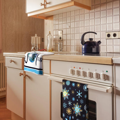 Bencailor 6 Pcs Christmas Kitchen Towel Oven Mitts and Pot Holders Set Xmas Theme Dish Towels Heat Resistant Oven Gloves for Summer Kitchen Cooking Baking Grilling(Colorful Christmas Tree Theme)