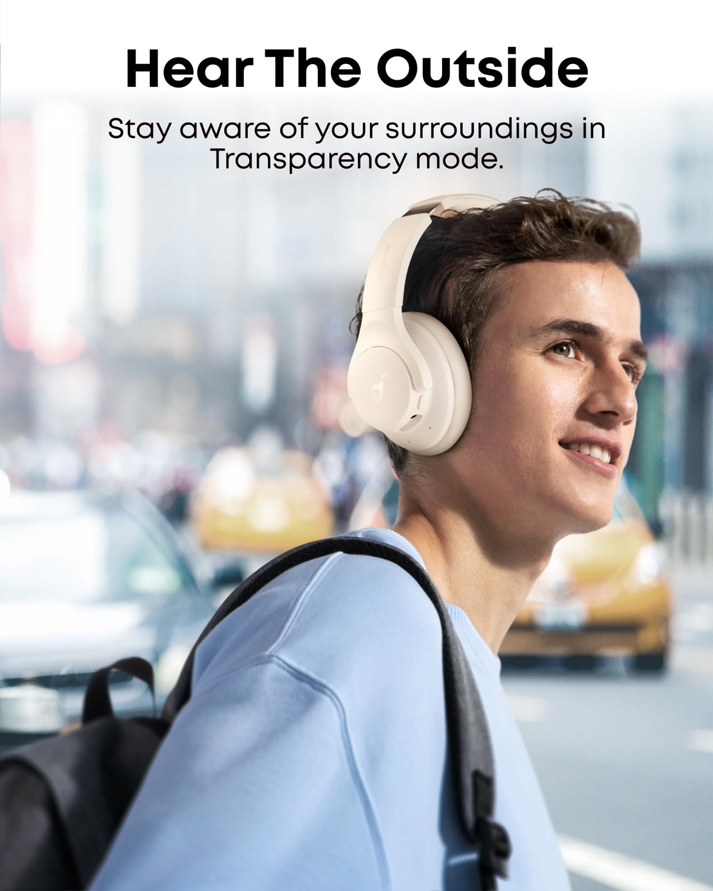 Soundcore by Anker Q20i Hybrid Active Noise Cancelling Headphones, Wireless Over-Ear Bluetooth, 40H Long ANC Playtime, Hi-Res Audio, Big Bass, Customize via an App, Transparency Mode (Pink)