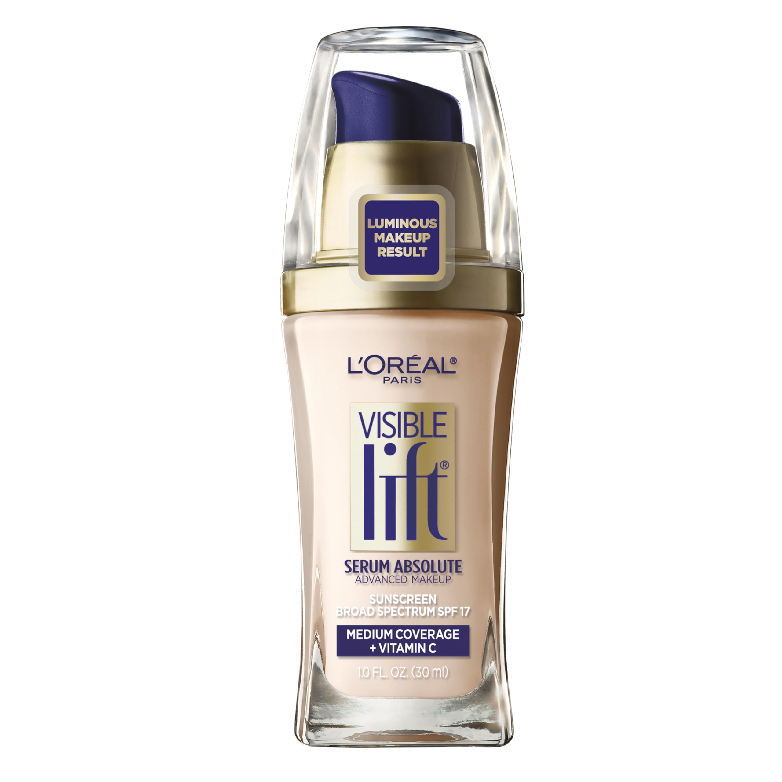 L'Oreal Paris Visible Lift Serum Absolute Foundation, Natural Beige, 1 Ounce