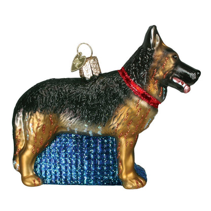 Old World Christmas Black Labrador Dog Collection Glass Blown Ornaments for Christmas Tree 3.75 x 1.5