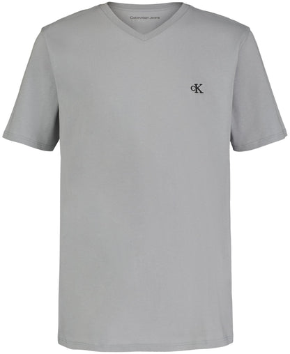 Calvin Klein Boys' Short Sleeve Solid V-Neck T-Shirt, Soft, Comfortable, Relaxed Fit
