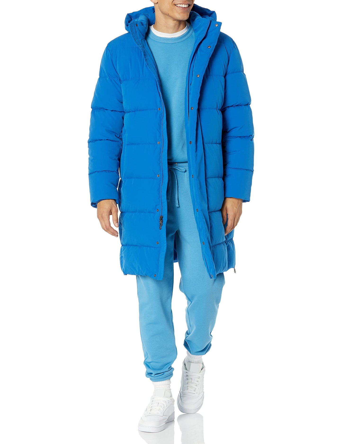 Mens Hooded Long Puffer Coat