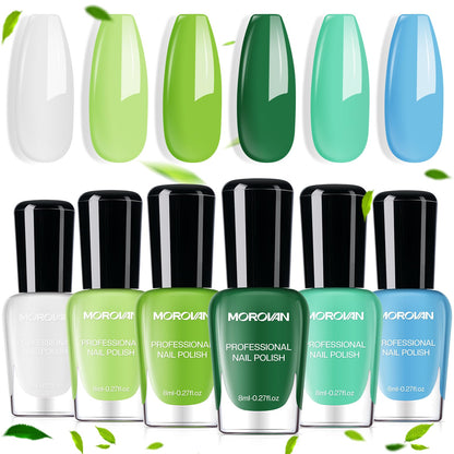 Morovan Christmas Nail Polish Set: 2025 Glitter Red Green Gold Silver Fingernail Polish Kit with Sticker Winter Quick Dry Regular Nail Polish Pack Manicure Gifts for Women Girls Holiday Party