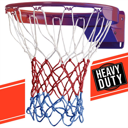 Heavy Duty Basketball Net Replacement - All Weather Anti Whip, Fits Standard Indoor or Outdoor Rims - 12 Loops