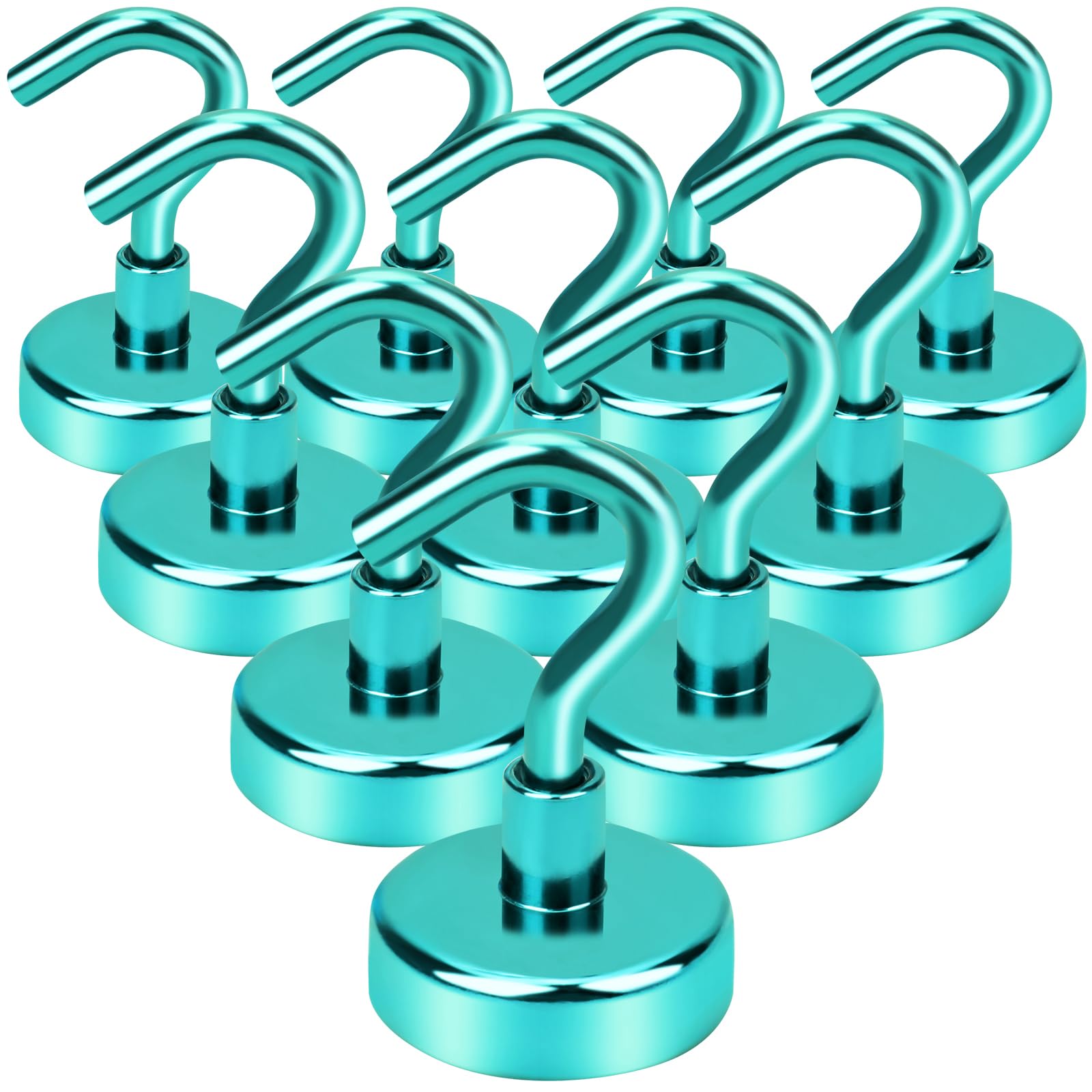 DIYMAG Magnetic Hooks, 30lbs+ Magnet Hook 2025 Cruise Cabin Ship Essentials Heavy Duty Strong Magnets Refrigerator Fridge Hanging for Classroom Beach Vacation Kitchen Grills Home 20 Pack (Silver)