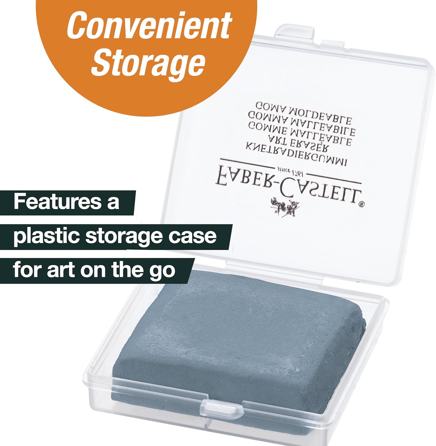 Faber-Castell Erasers - Drawing Art kneaded Erasers, Large Size Grey - 4 Pack