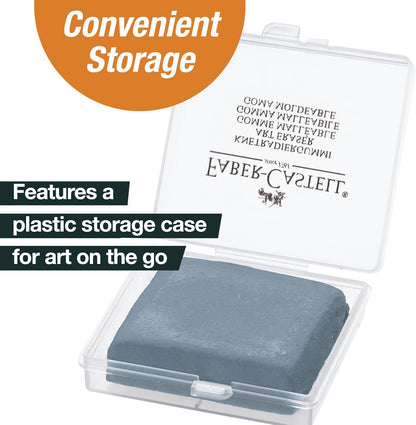 Faber-Castell Erasers - Drawing Art kneaded Erasers, Large Size Grey - 4 Pack