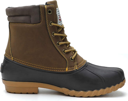 ALEADER Mens Duck Boot | Waterproof Shell | Fur Lined Insulated Winter Snow Boot