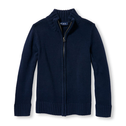 The Children's Place Boys' Long Sleeve Full Zip Sweater