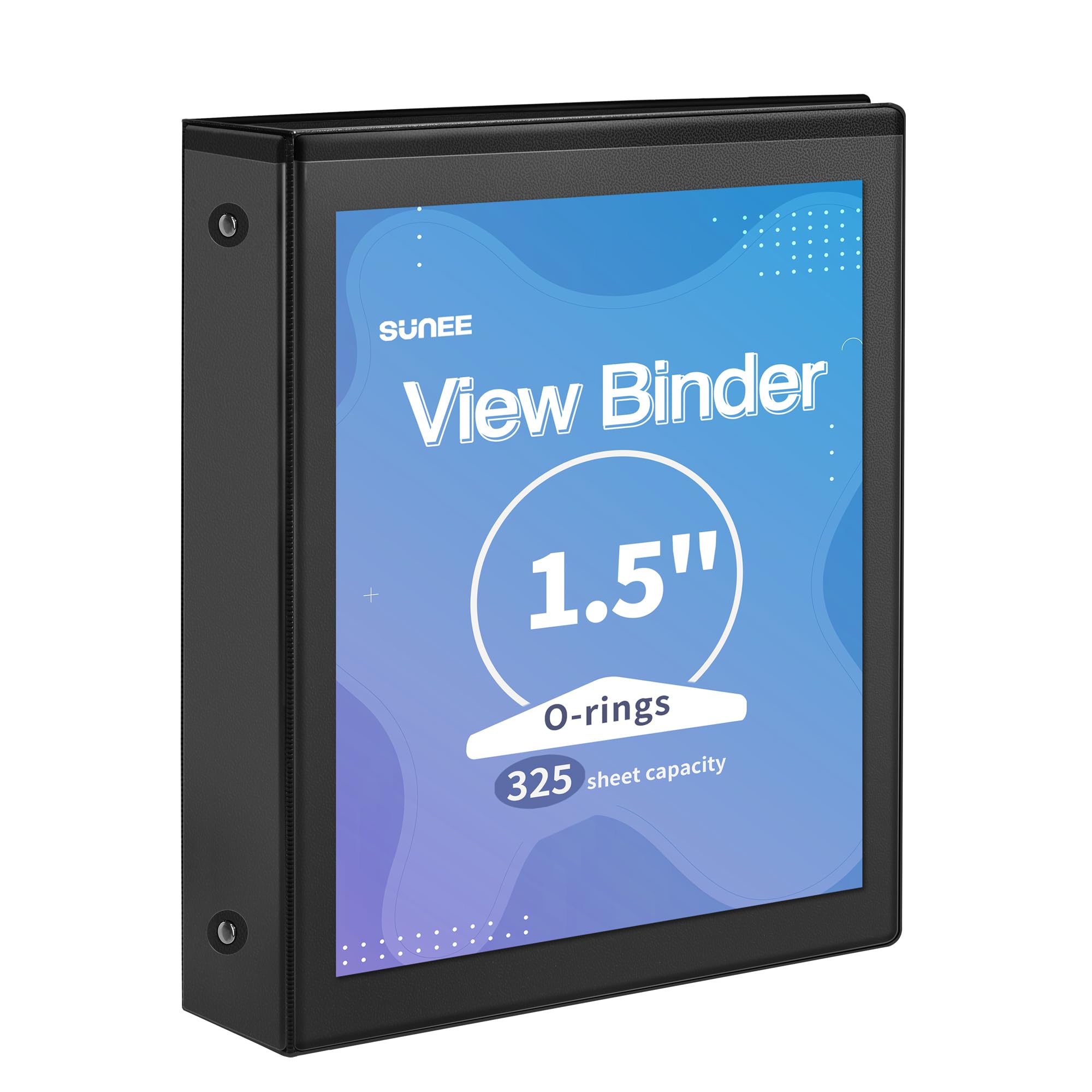SUNEE 3 Ring Binder 1 Inch 1 Pack, Clear View Binder Three Ring PVC-Free (Fit 8.5x11 Inches) for School or Office Supplies, White